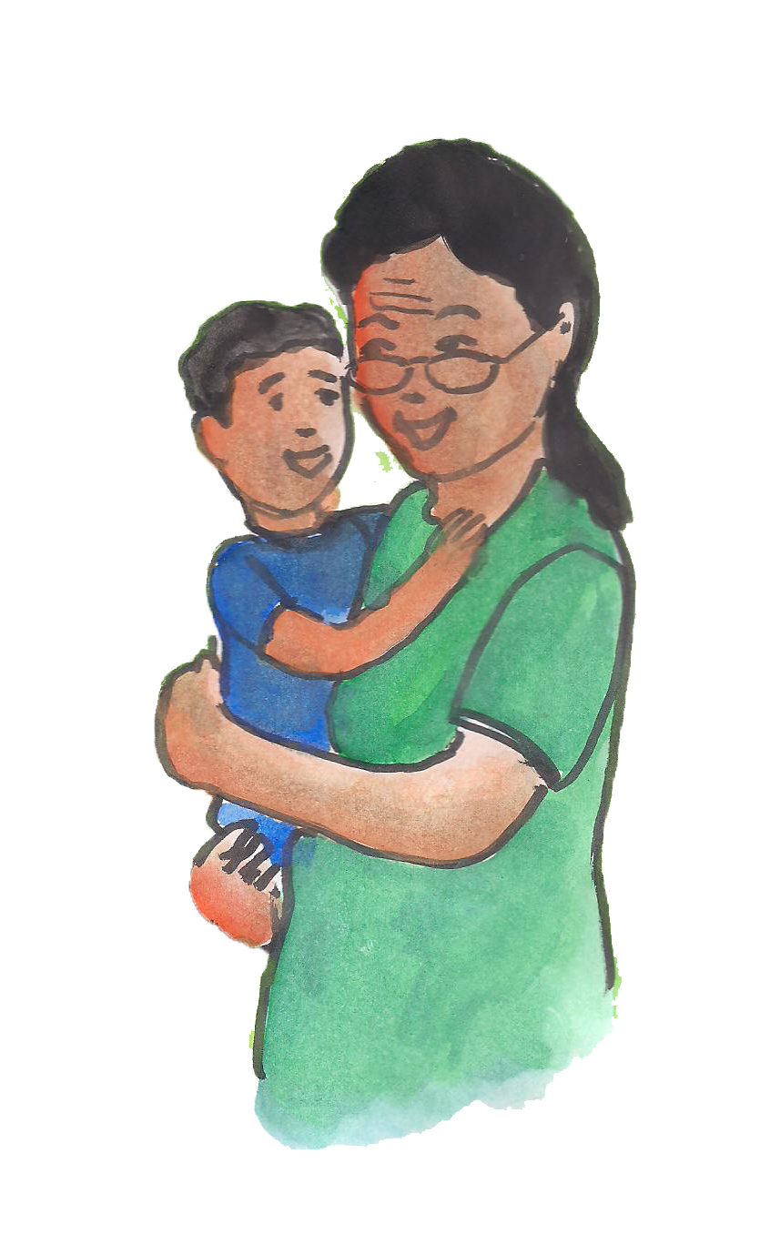 mother carrying a baby